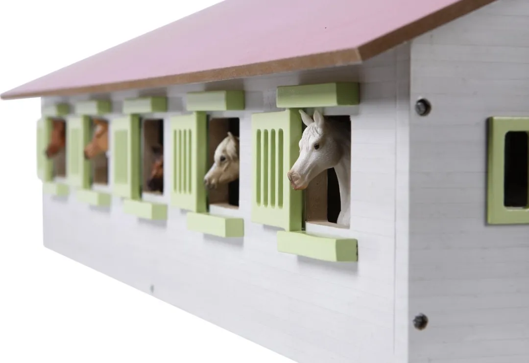 Kids GLOBE Paardenstal 1:32 - 9 Boxen Multicolor