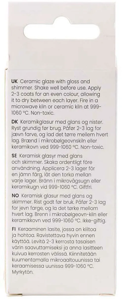 Creativ Company Keramiek Glazuur 60ml - Sneeuwwit met Spikkels