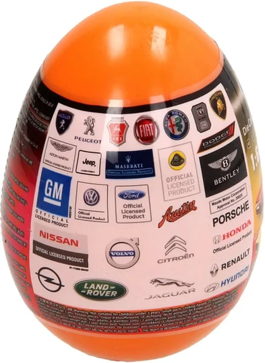 Toi-Toys Welly Auto Verrassingsei - Oranje - afbeelding 6 van 6