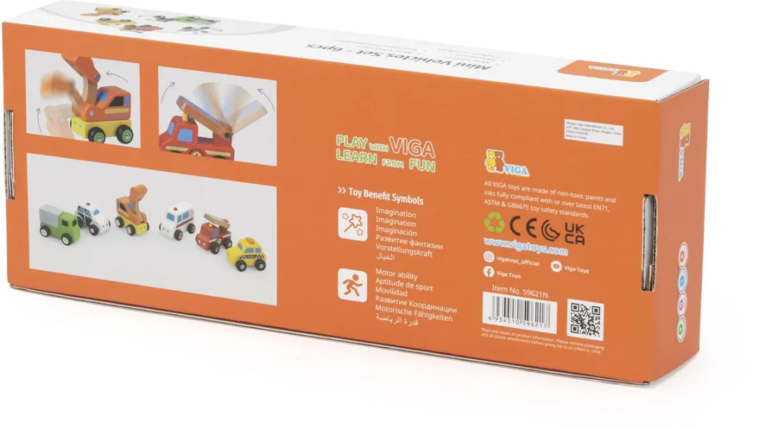 Vigatoys Mini Voertuigen Set 6 Stuks