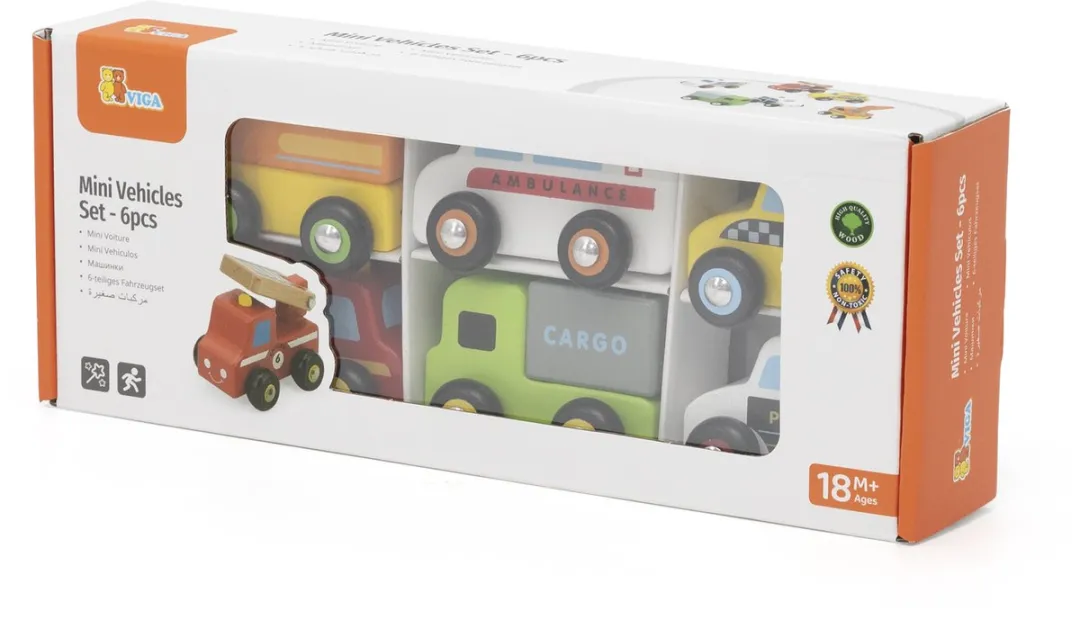 Vigatoys Mini Voertuigen Set 6 Stuks