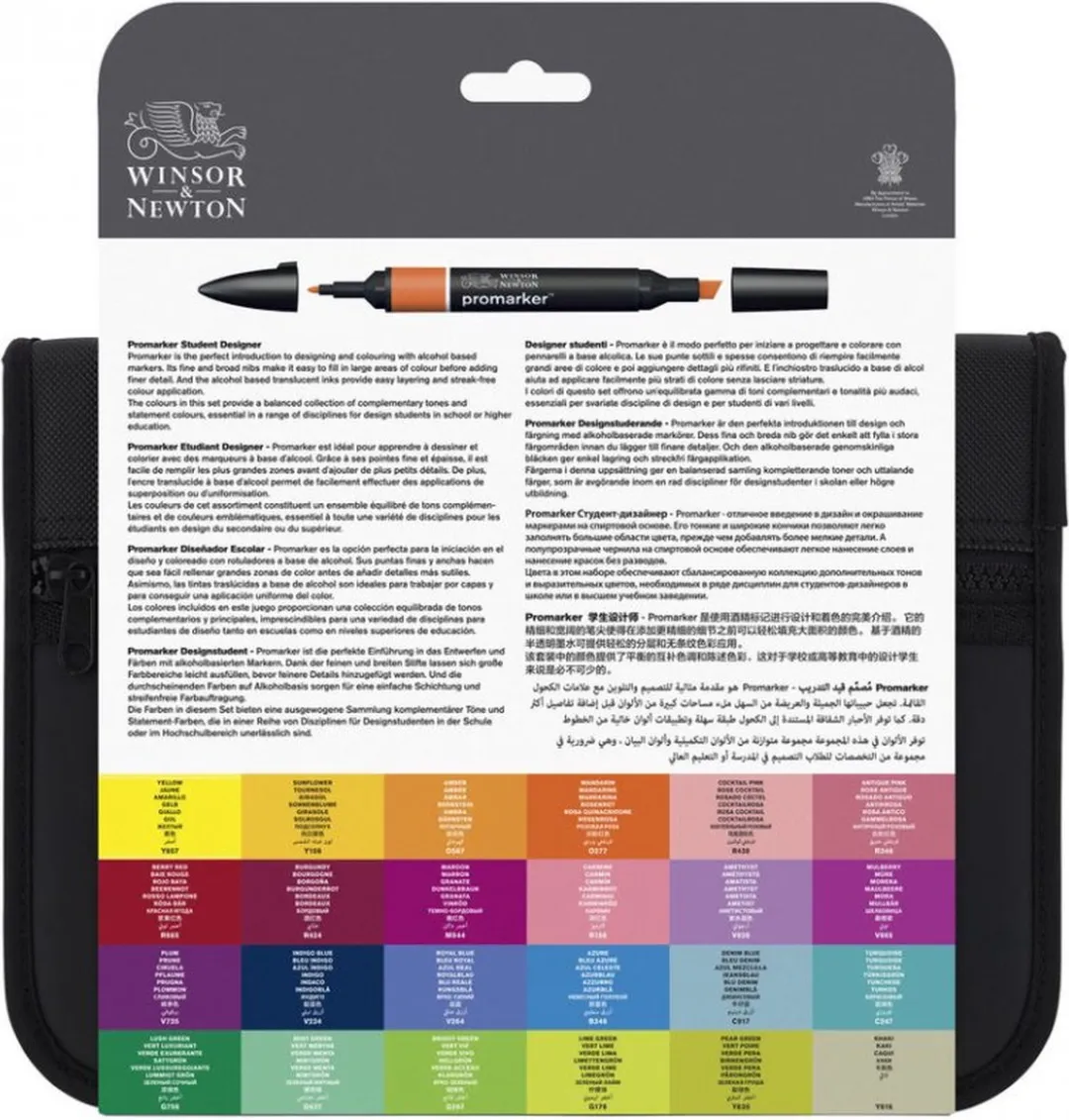 Winsor & Newton Promarker 24-Set Wallet - Alcoholmarkers