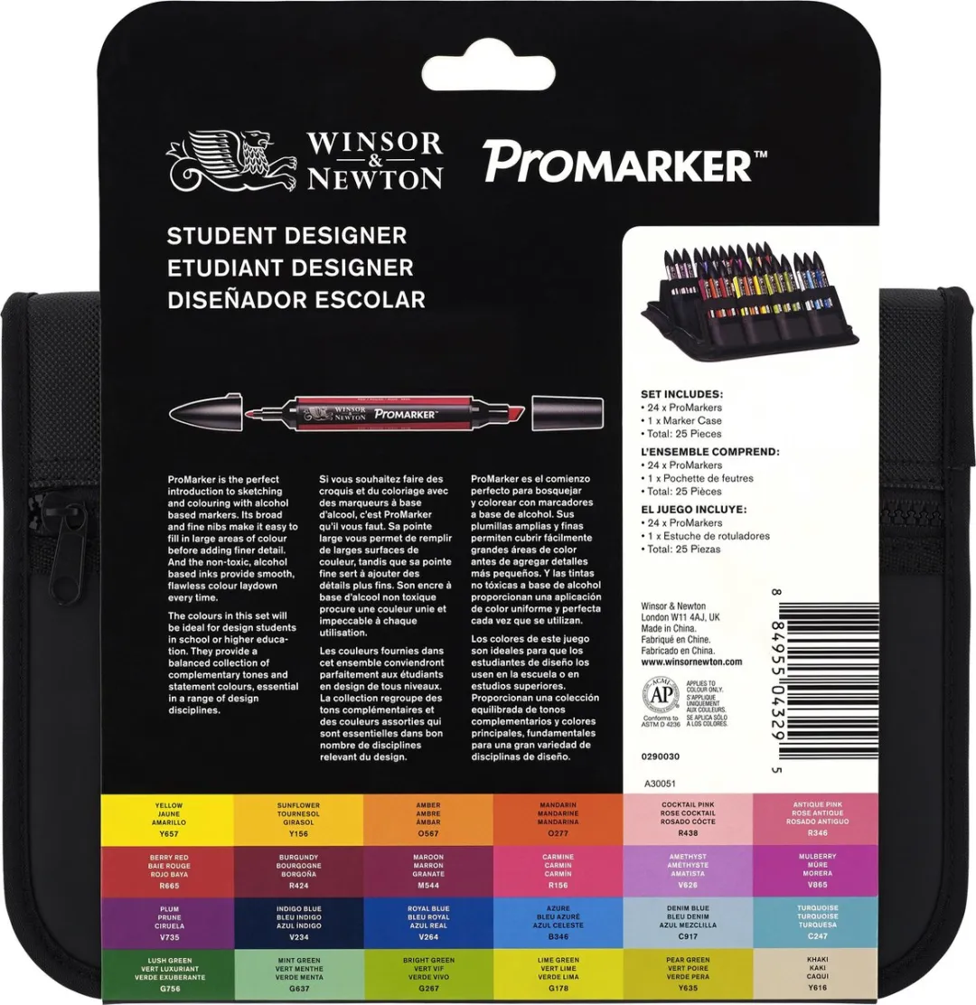 Winsor & Newton Promarker 24-Set Wallet - Alcoholmarkers