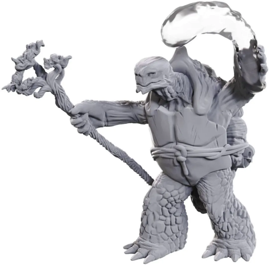 Wizkids D&D Nolzur's Marvelous Miniatures Tortle & Wild Shape Giant Lizard - Grijs