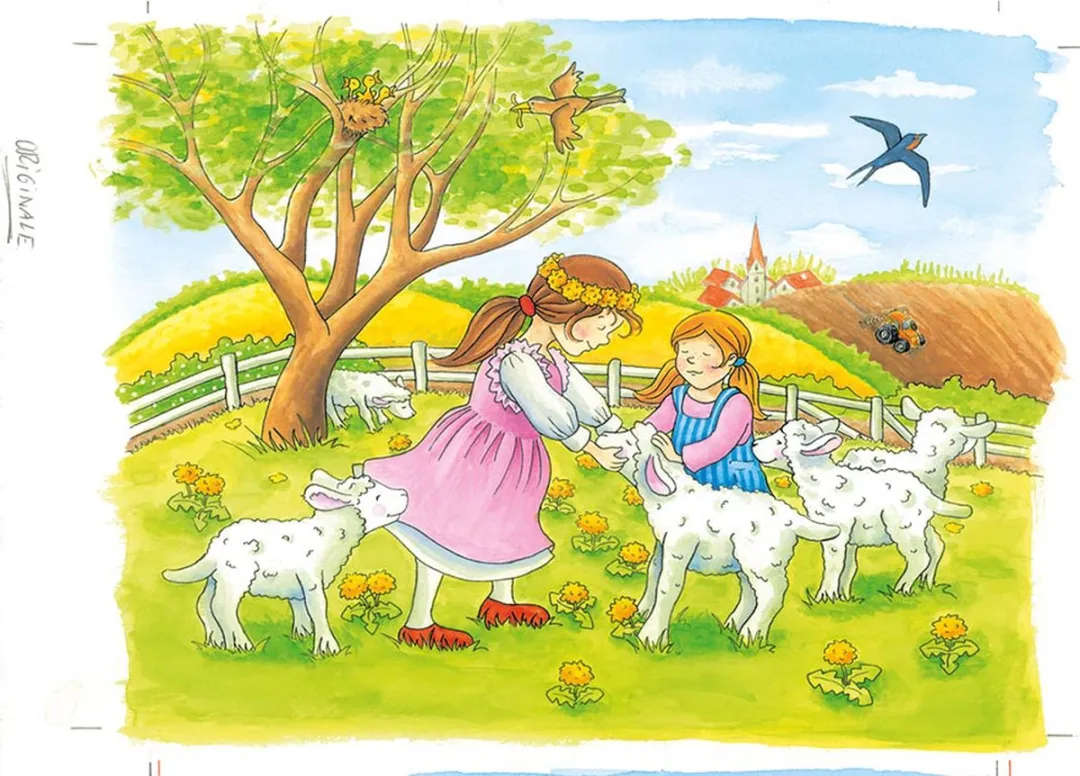Goki Cube Puzzle Seasons on Farm 12 Stuks - Multicolor