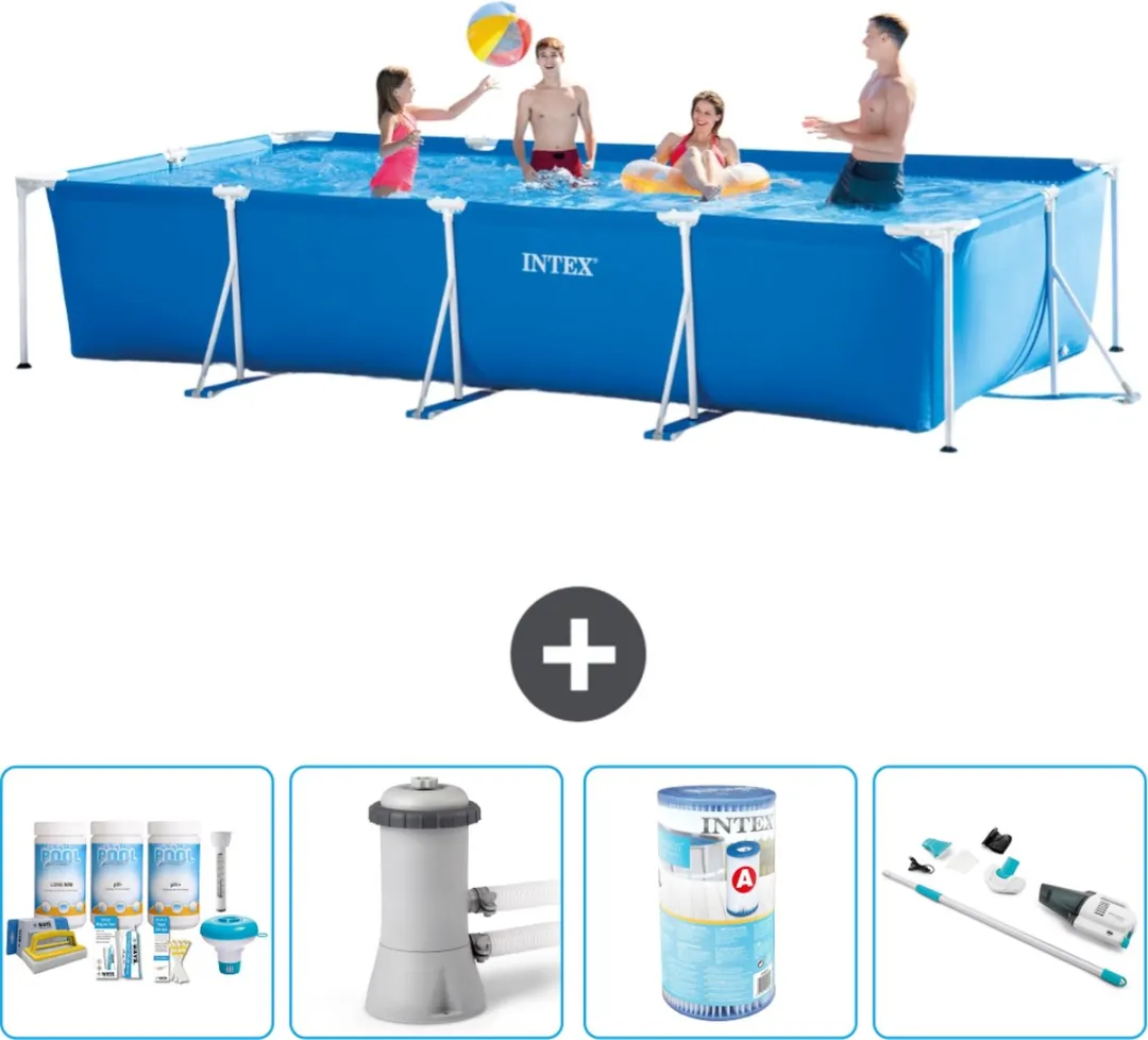 Intex Rechthoekig Frame Zwembad 450x220x84cm Blauw - 7127L