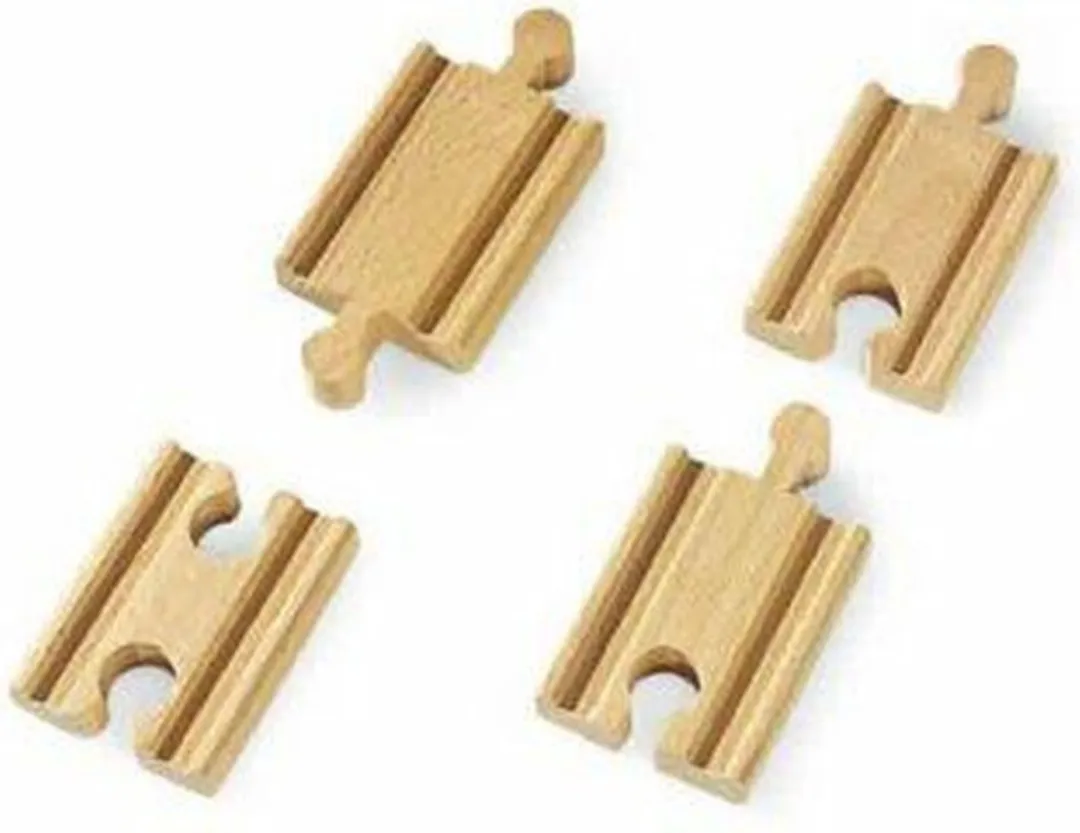 BRIO Korte Rechte Rails 33333 - 4 Stuks - Multicolor