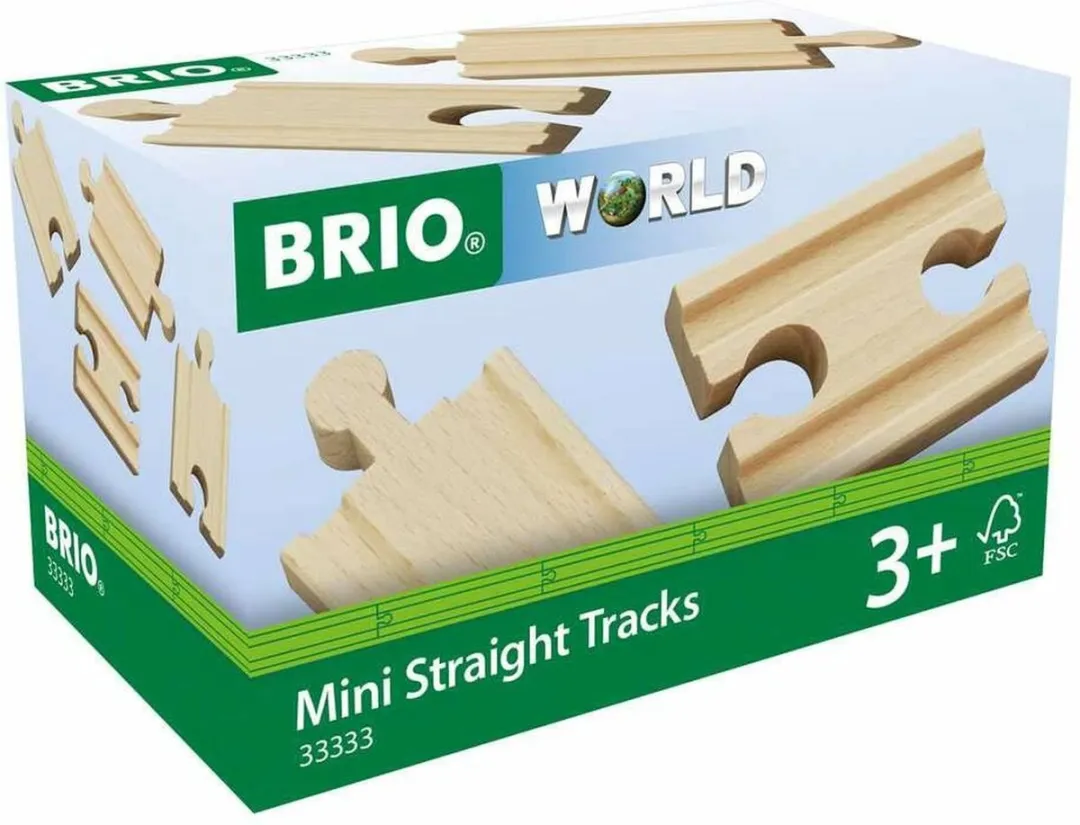 BRIO Korte Rechte Rails 33333 - 4 Stuks - Multicolor