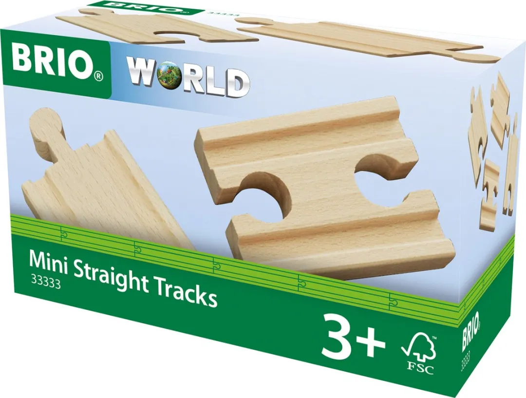 BRIO Korte Rechte Rails 33333 - 4 Stuks - Multicolor