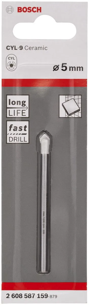 Bosch CYL-9 Tegelboor 5mm - Metaal - 5 Stuks
