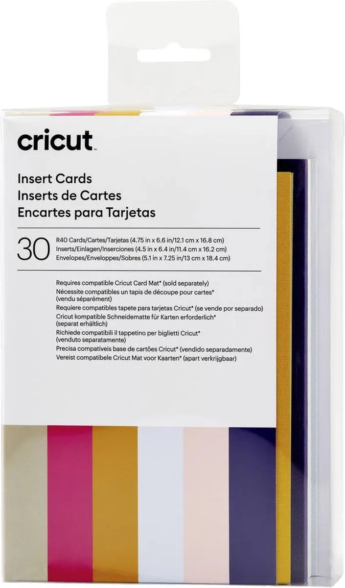 Cricut R40 Insteekkaarten 12,1x16,8cm - 30 Stuks