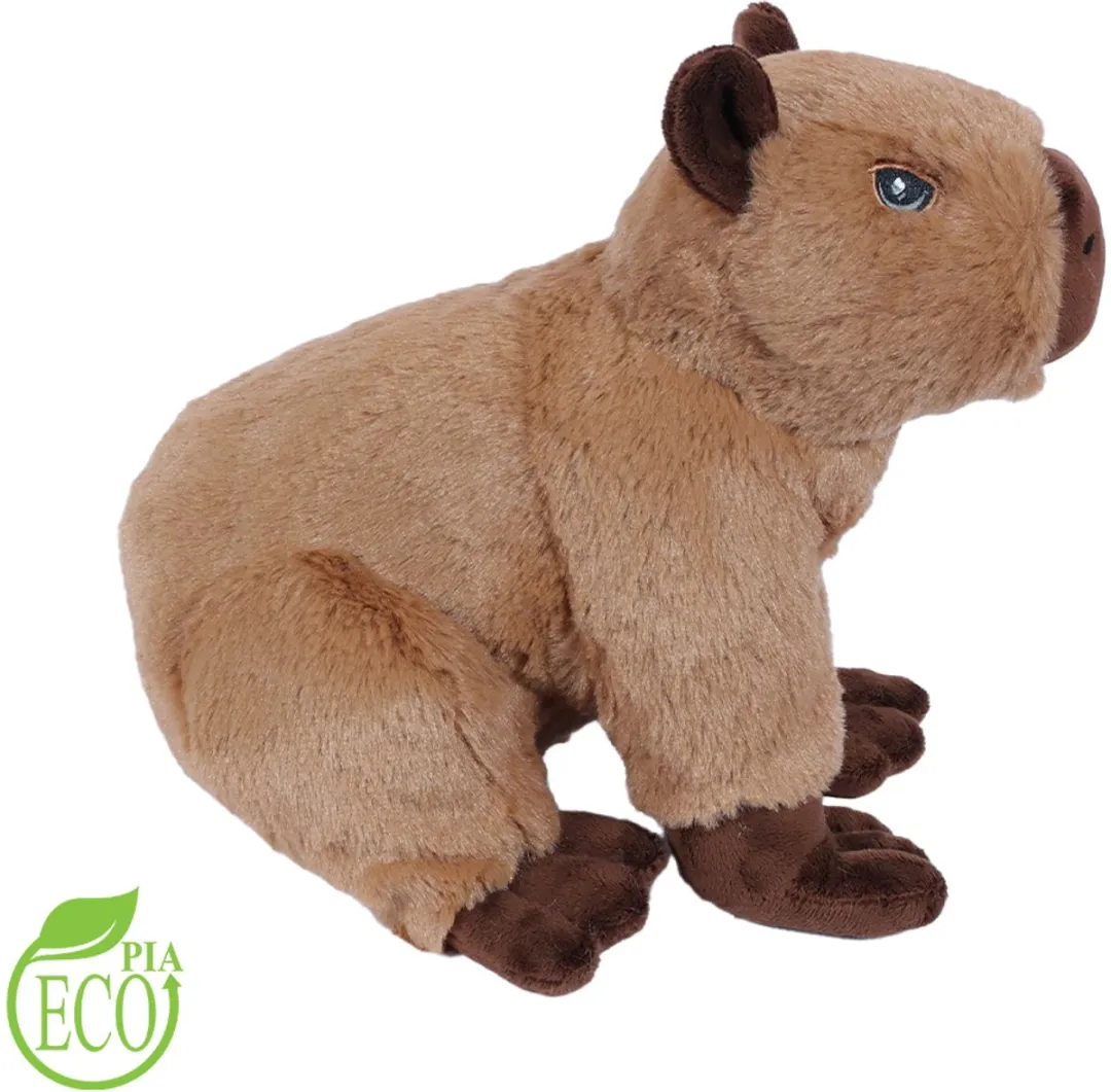 PIA Soft Toys Eco Pluche Capibara Knuffel 25cm - Bruin