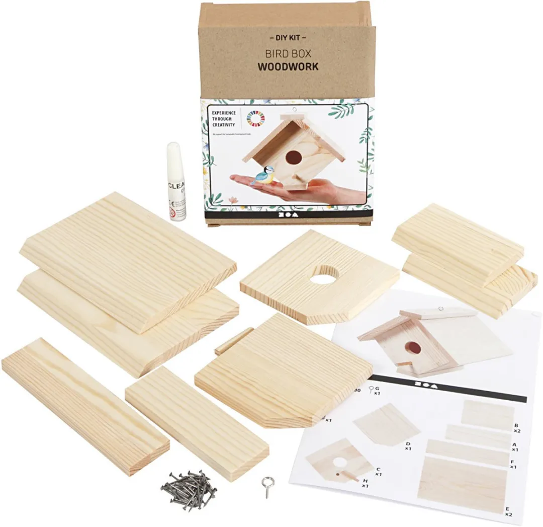 Creativ Company DIY Vogelhuis Grenen 16cm