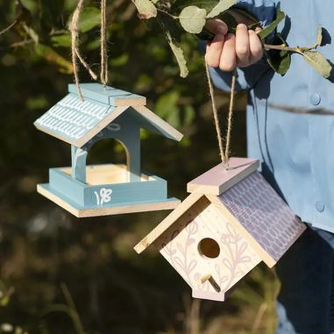 Creativ Company DIY Vogelhuis Grenen 16cm - Multicolor