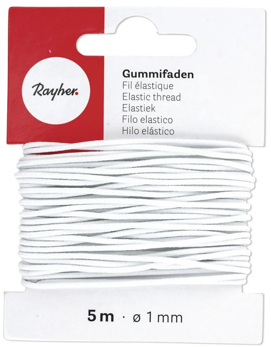 Rayher Wit Elastiek 1mm