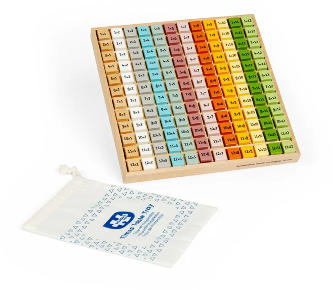 BIGJIGS Scandi Times Tables Tray Rekenspel - Multicolor