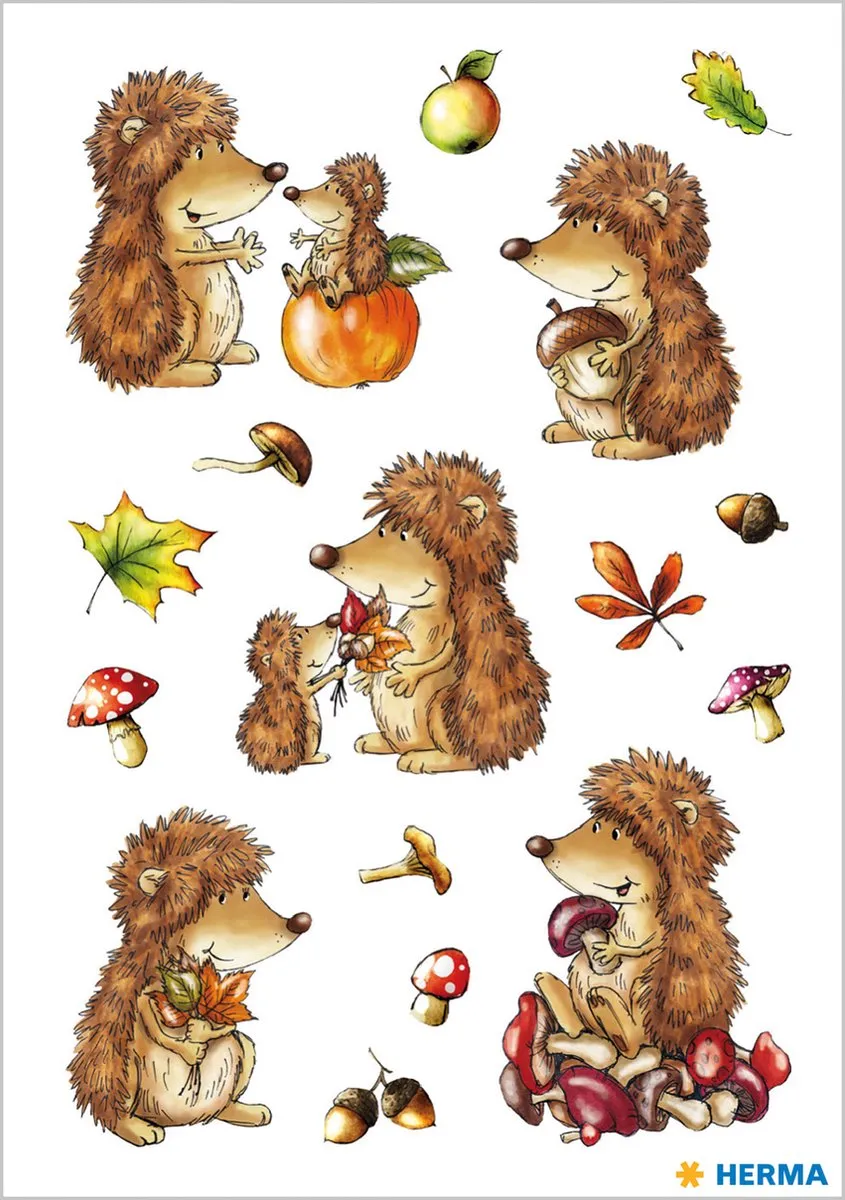 Herma Egel Stickers - 48 Stuks