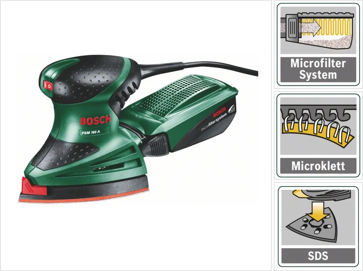 Bosch PSM 160 A Multischuurmachine - 160W - 3 Schuurvellen