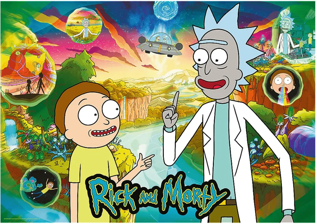 Trefl Rick and Morty Legpuzzel 1000 Stuks Premium Plus - Multicolor
