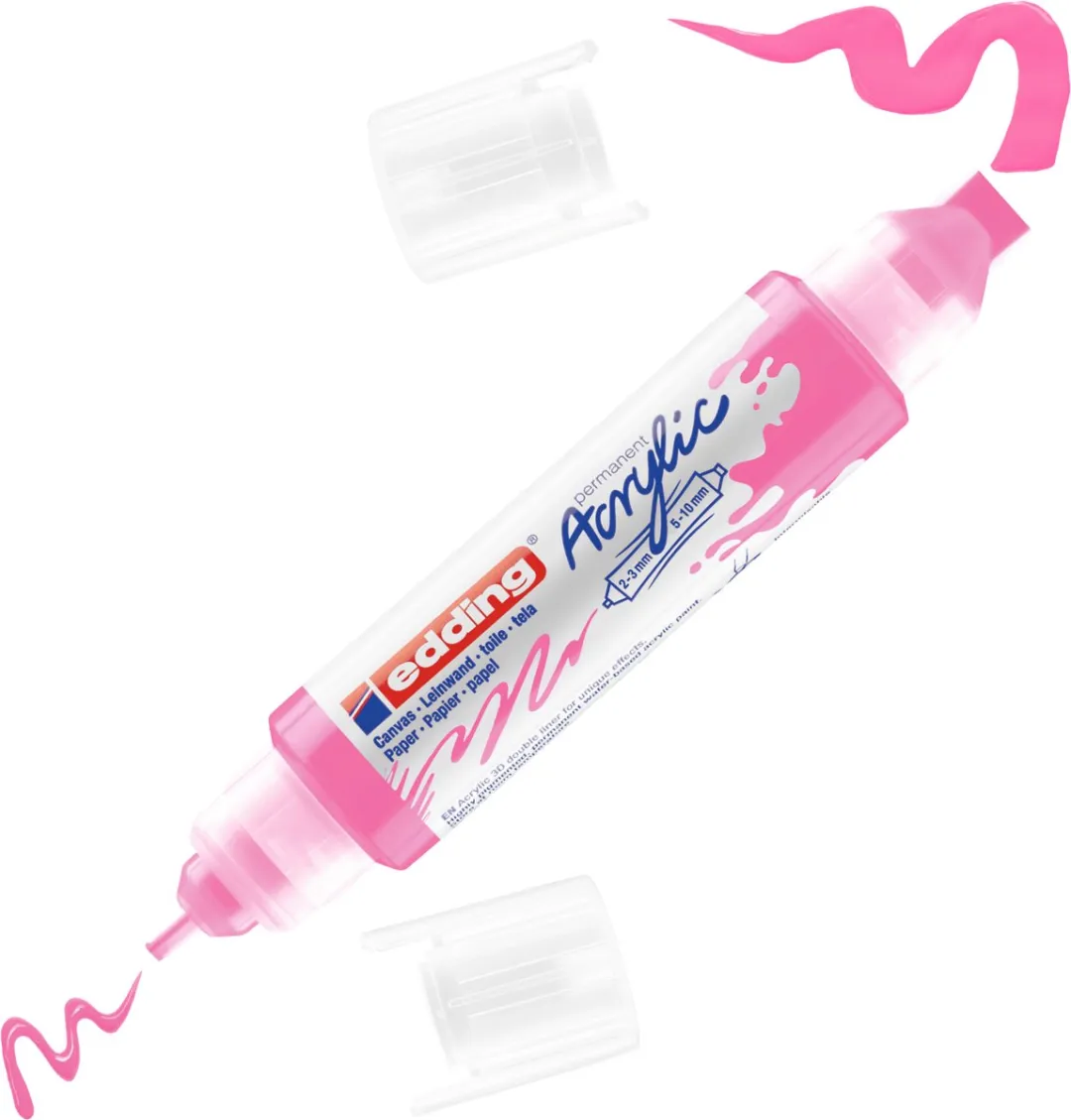 edding 5400069 3D Double Liner Acrylmarker - Neon Roze