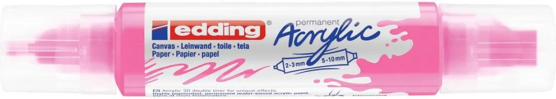 edding 5400069 3D Double Liner Acrylmarker - Neon Roze
