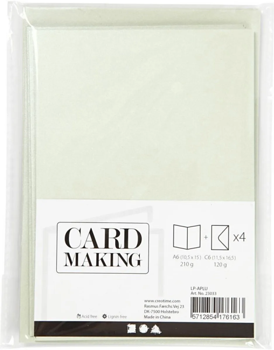 Creativ Company Creotime Set - 6 Stuks Lichtgroen 10,5x15cm