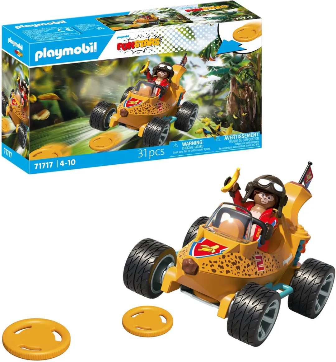 Playmobil Fun Stars Raging Banana Speelgoedauto 71717 - Meerkleurig