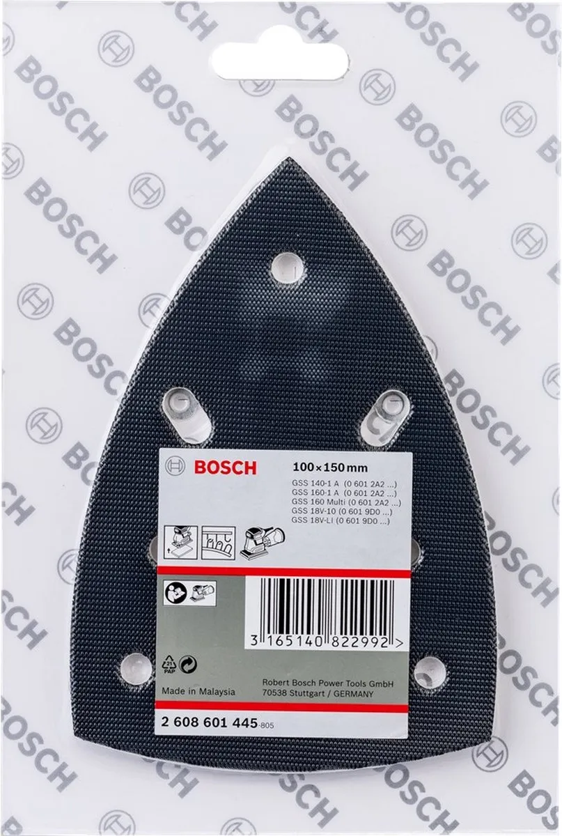 Bosch Delta Schuurplateau Velcro 100x150mm - 2608601445
