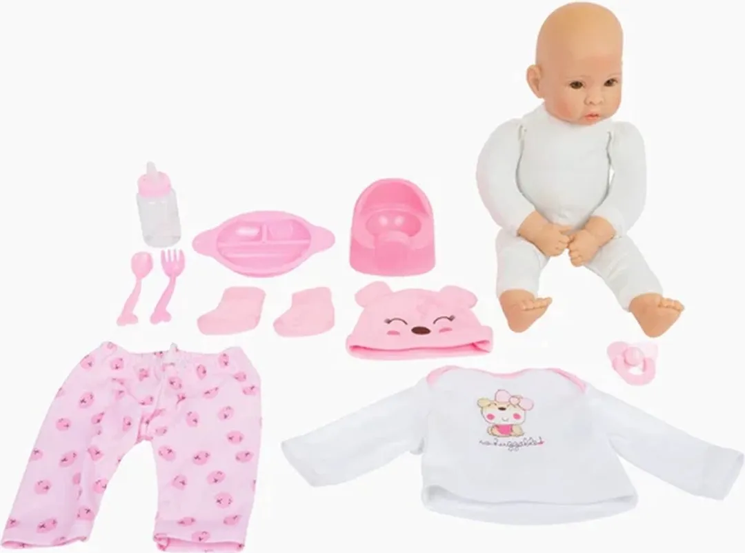 Small Foot Babypop Marie Accessoires - 7-delig Roze/Wit
