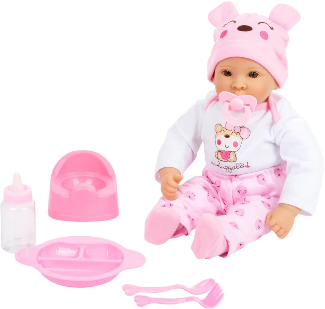 Small Foot Babypop Marie Accessoires - 7-delig Roze/Wit