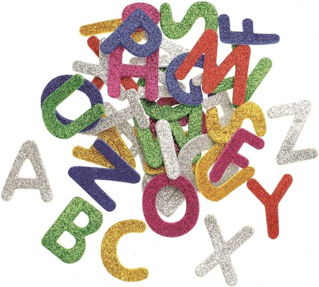 Glorex Hobby Foam Glitter Letters