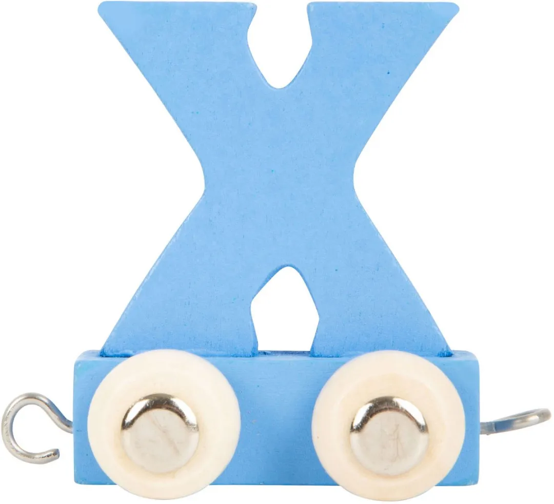 Small Foot Houten Lettertrein Blauw