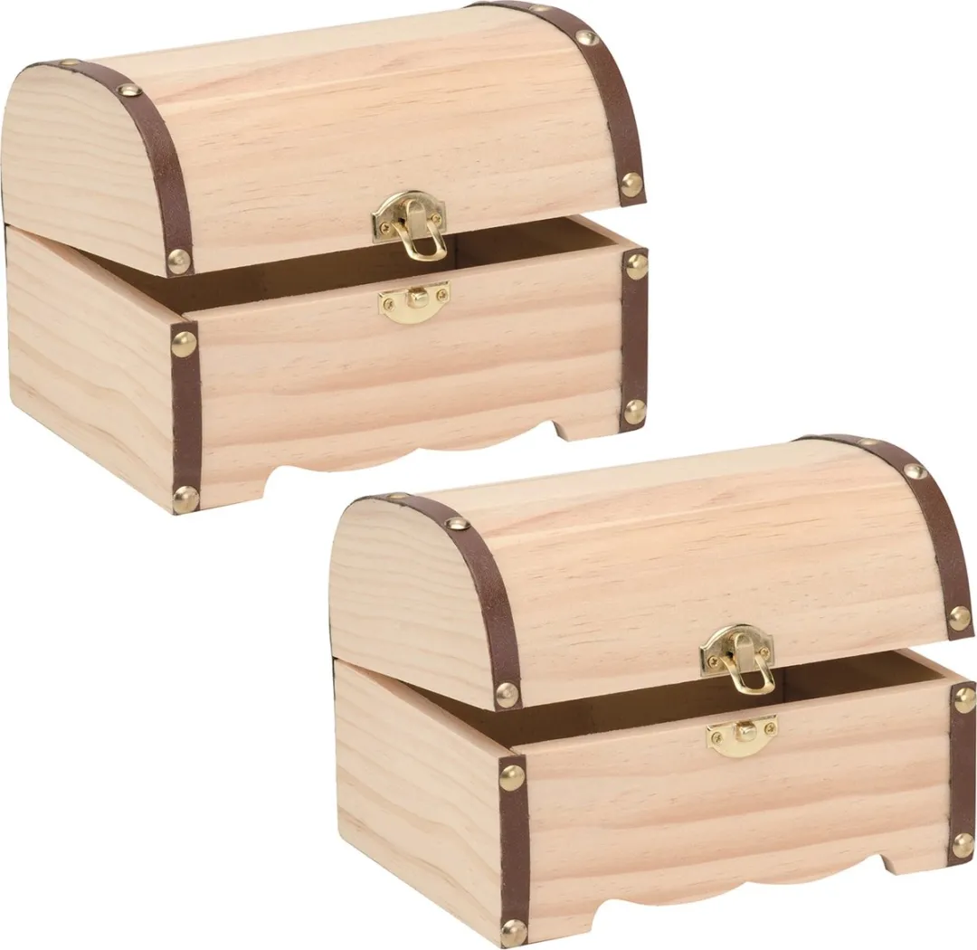 Glorex Hobby Houten Schatkistje 2x