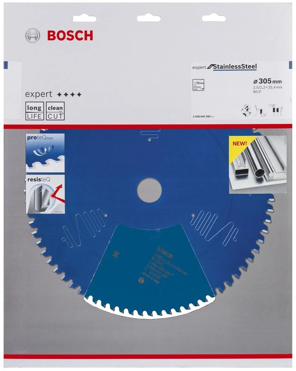 Bosch Cirkelzaagblad Expert StainlessSteel 305x25.4mm - 80 Tanden - Metaal