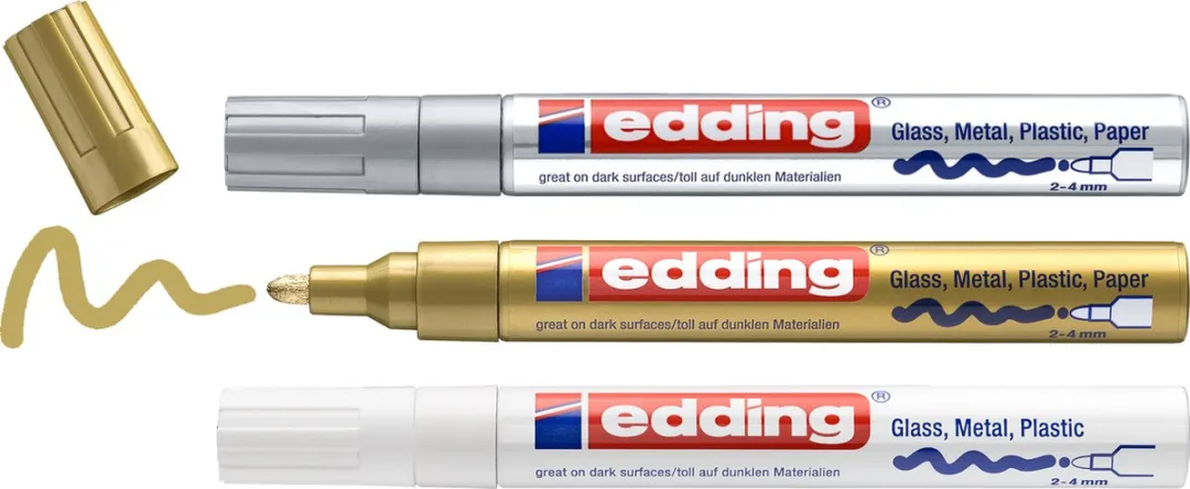 edding 750/3 S Metallic Lakmarker Set