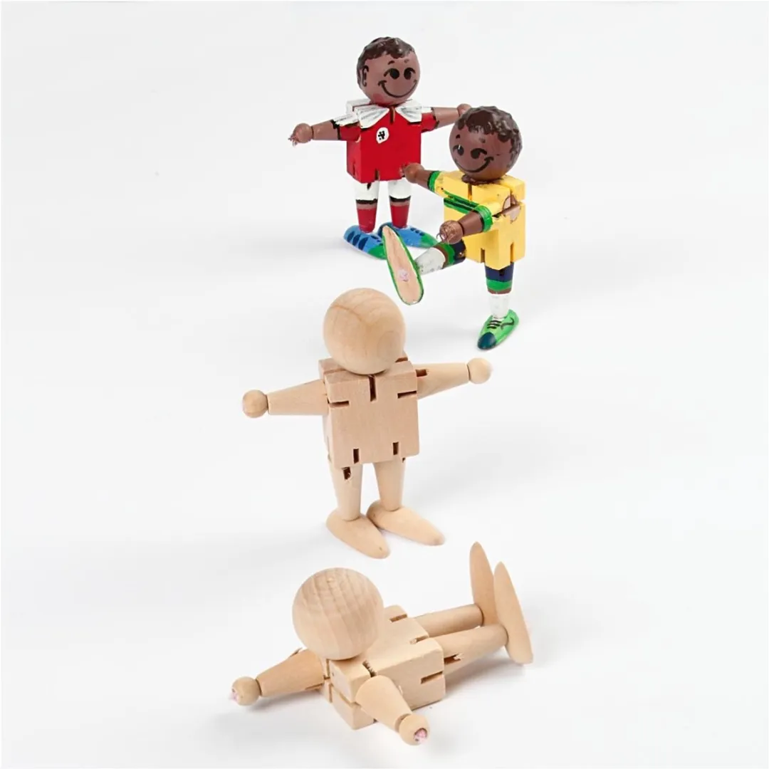 Creativ Company Houten Elastiek Figuur 8cm - 5 Stuks Multicolor