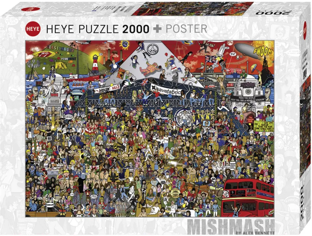 Heye British Music History Legpuzzel 2000 Stuks - Multicolor