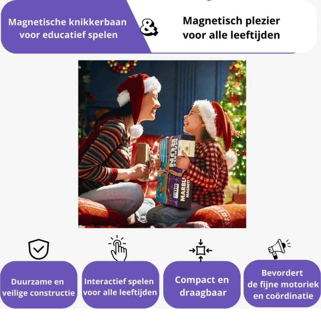 Toys Magnetische Knikkerbaan - 80 Stuks Multicolor - afbeelding 2 van 4