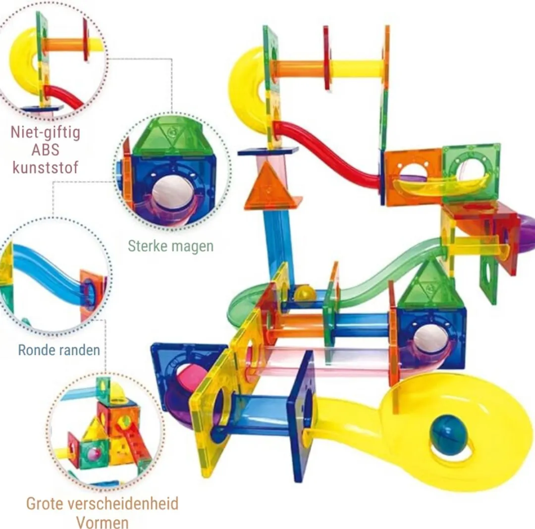 Toys Magnetische Knikkerbaan - 80 Stuks Multicolor - afbeelding 4 van 4