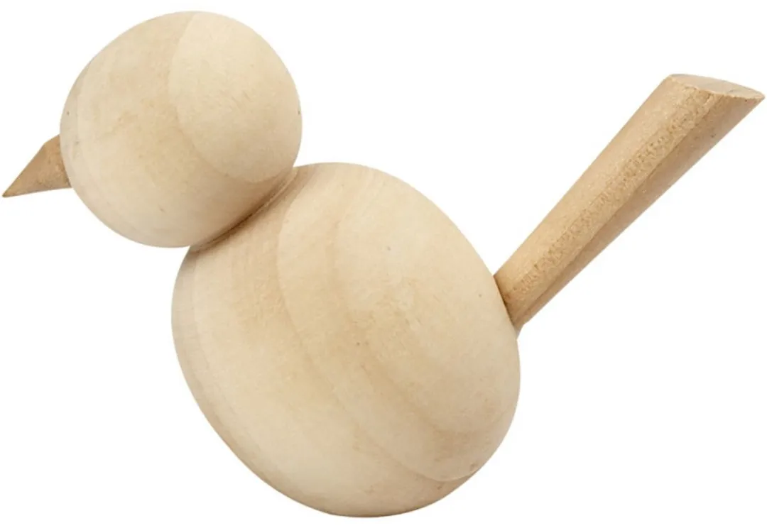 Creativ Company Houten Vogel - 7,6 cm - Bruin