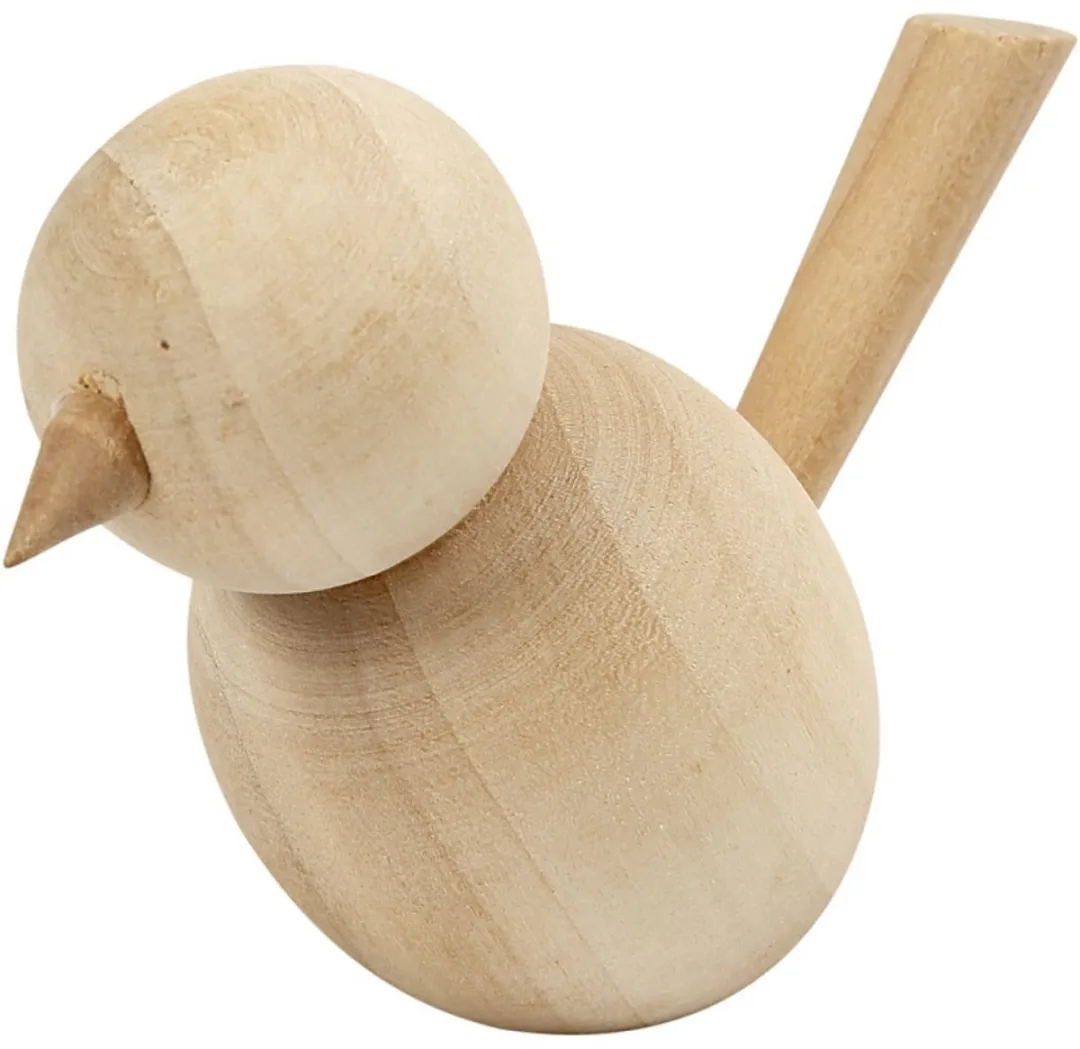 Creativ Company Houten Vogel - 7,6 cm - Bruin
