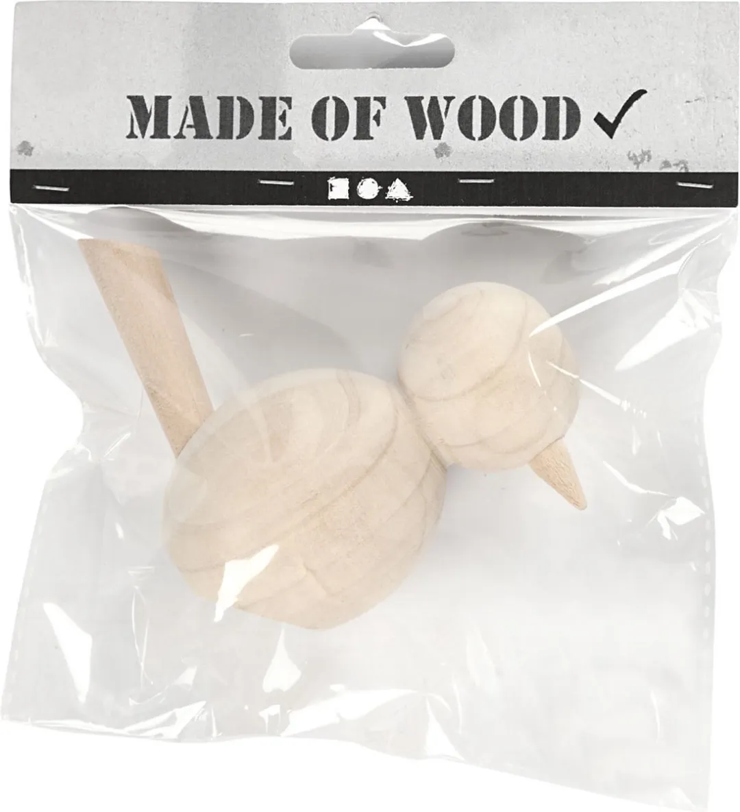 Creativ Company Houten Vogel - 7,6 cm - Bruin