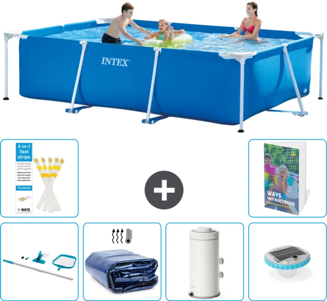 Intex Rechthoekig Frame Zwembad 300x200x75cm Blauw