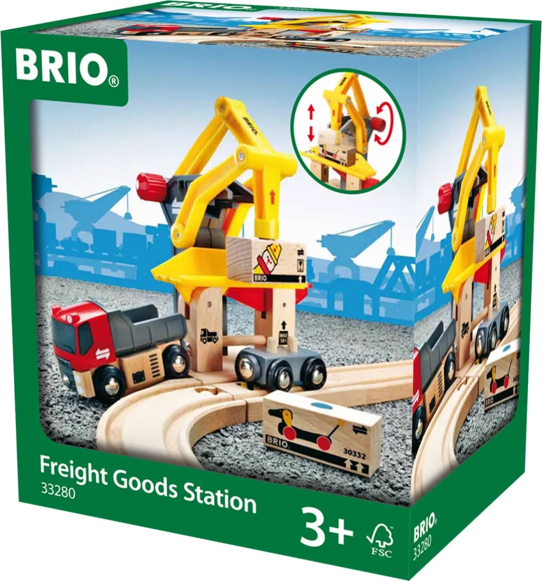 BRIO Goederen Laadstation 33280 - 6 Stuks - Geel