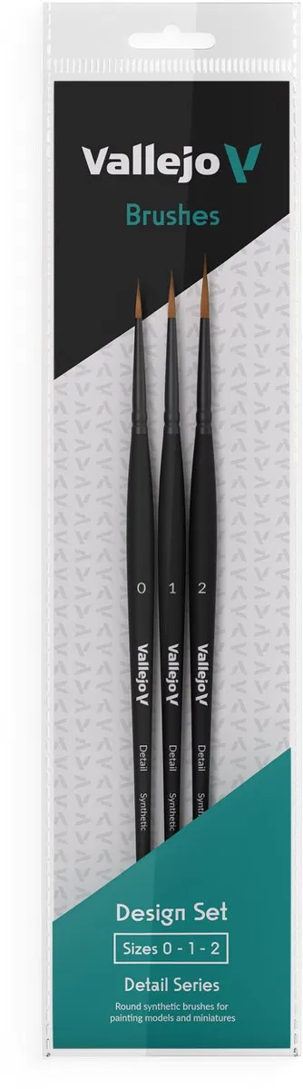 Vallejo Hobbypenseel Designer Set - 3 Penseelset