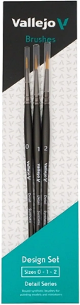 Vallejo Hobbypenseel Designer Set - 3 Penseelset