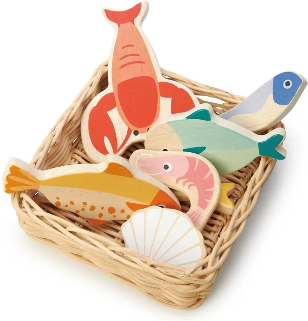 Tender Leaf Toys Mandje met Zeevruchten