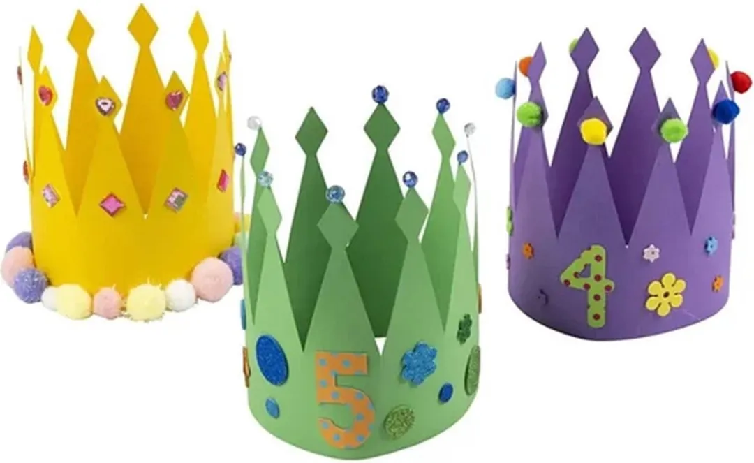 Creativ Company Kartonnen Kroon Knutselset - 25 Stuks Multicolor