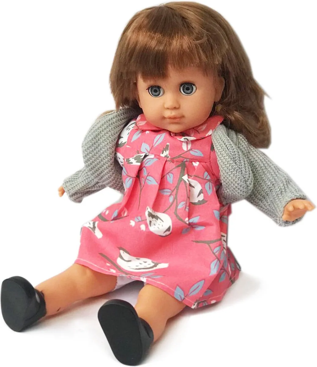 Ledy Toys Nana pratende pop - Zachte knuffel met geluid - 35CM