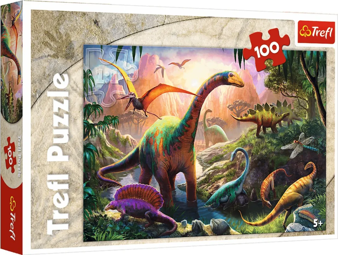 Trefl Dinosauriërs Puzzel 100 Stuks - Multicolor